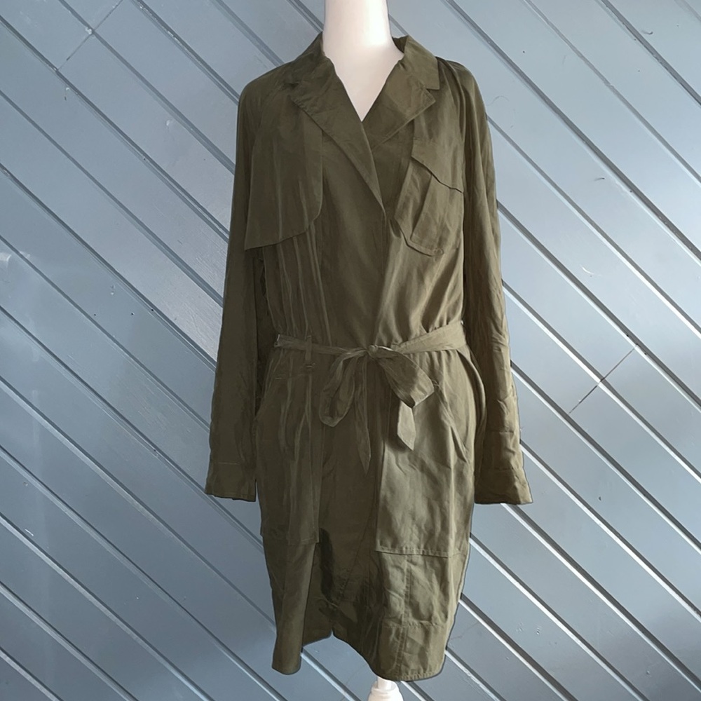 Banana Republic Olive Green Trench Dress